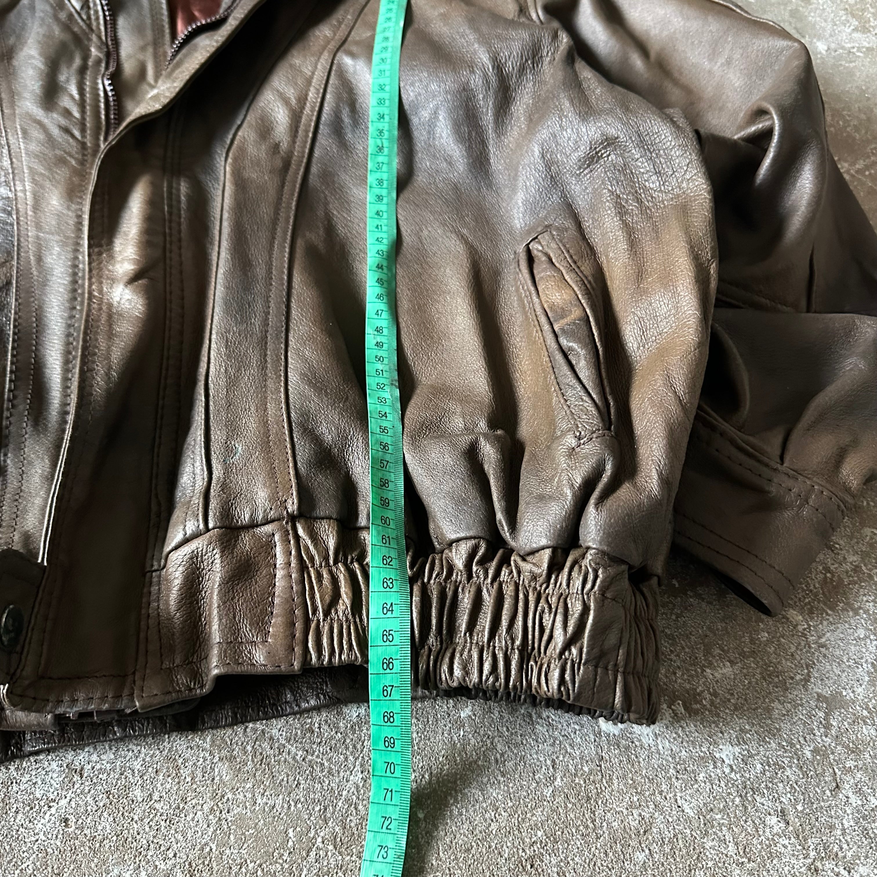 Bomber Leather Jacket - XL