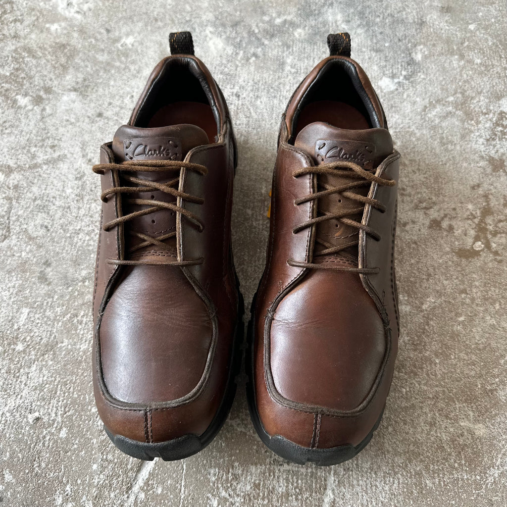 Clarks Brown Leather Shoes - 44.5