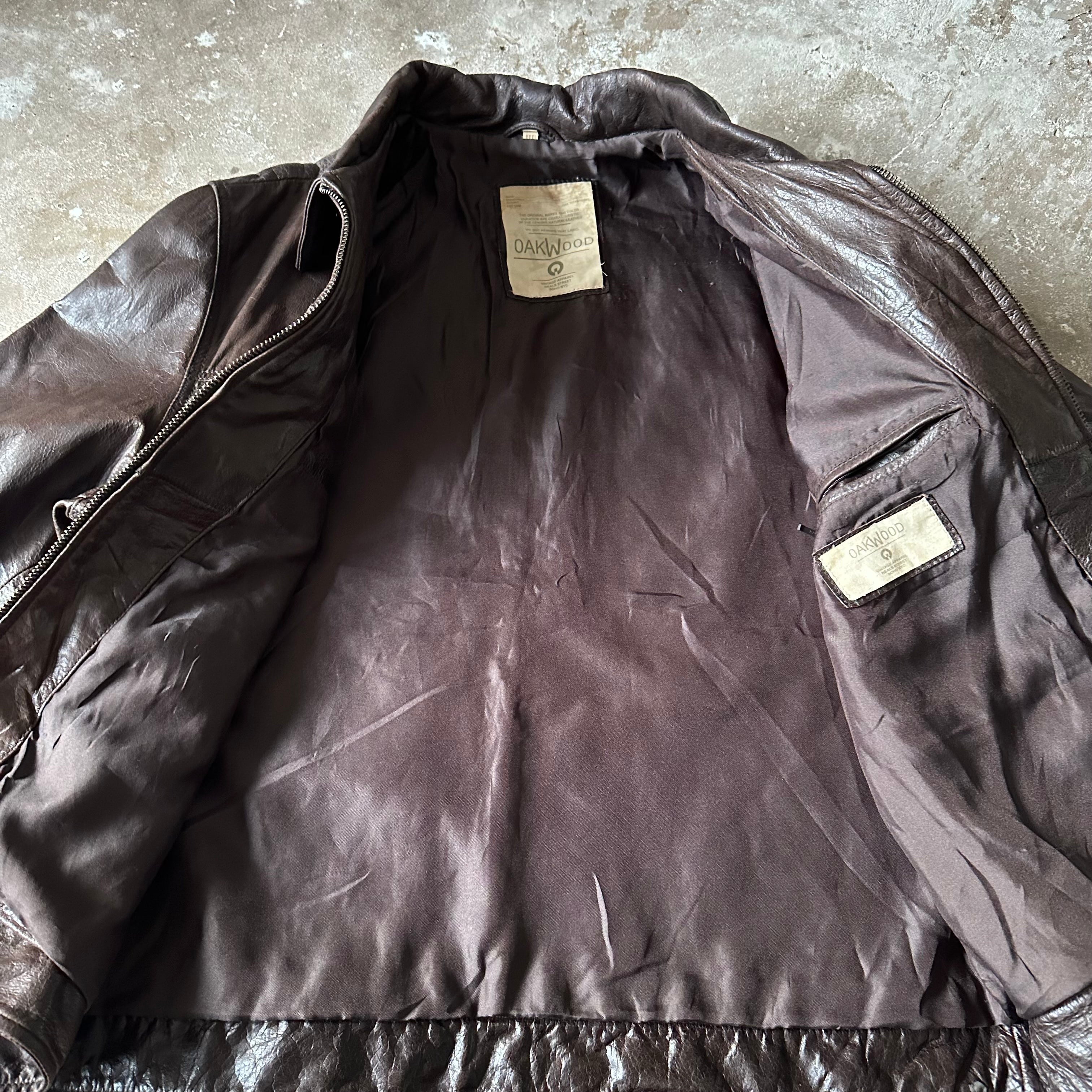 Oakwood Brown Leather Jacket - L