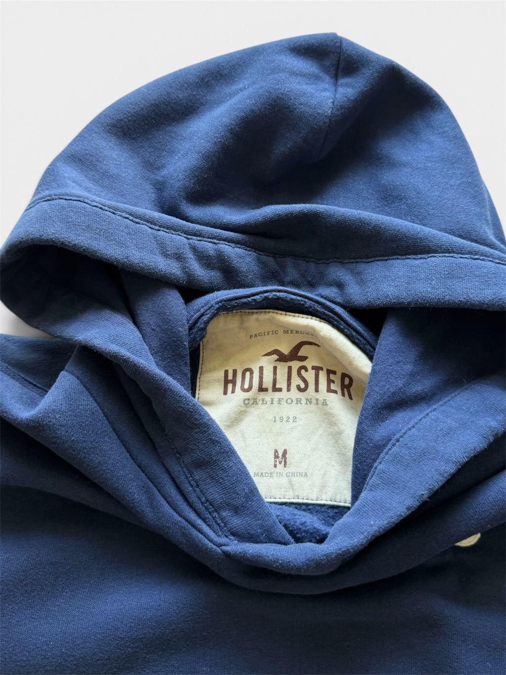 Hollister Pullover Hoodie, Navy Blue- M