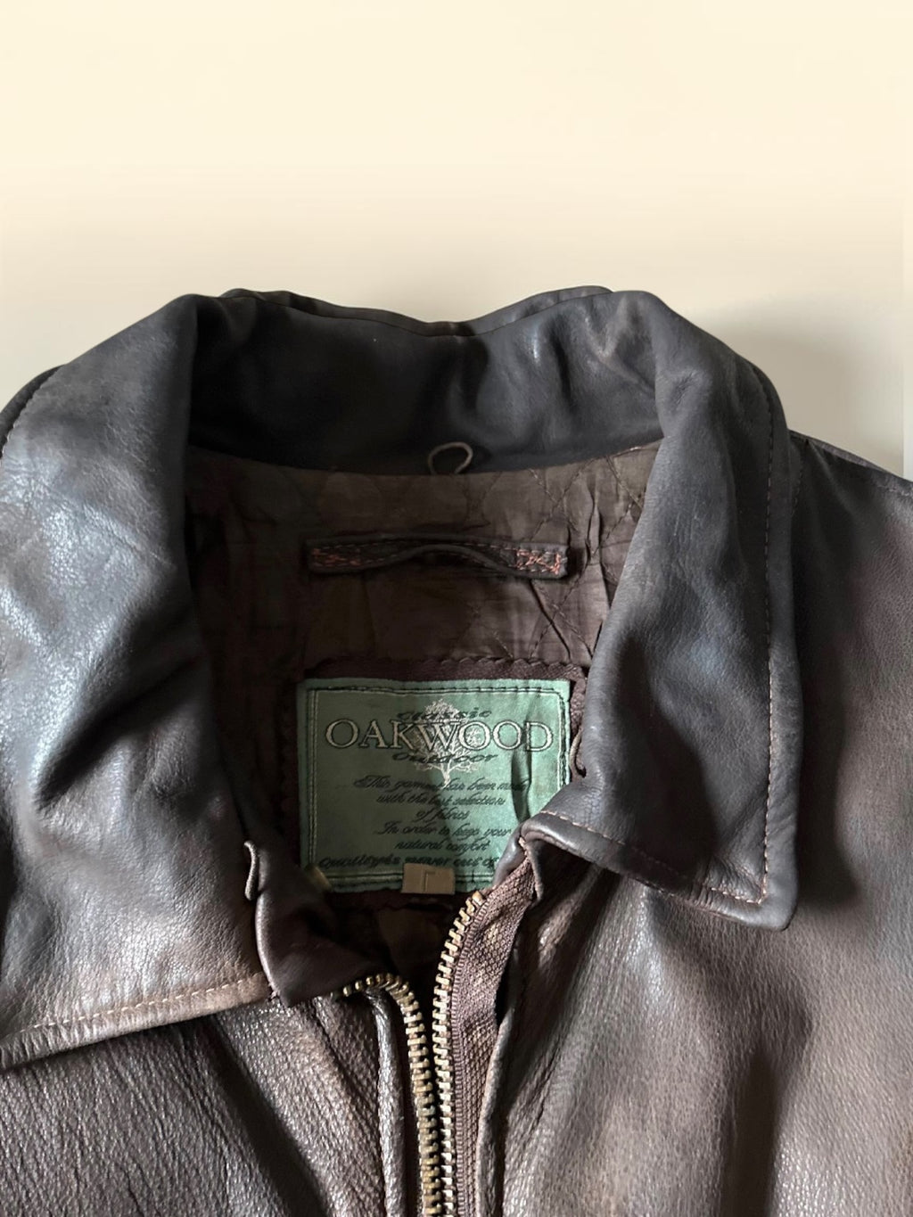 Oakwood Vintage Brown Leather Jacket - L