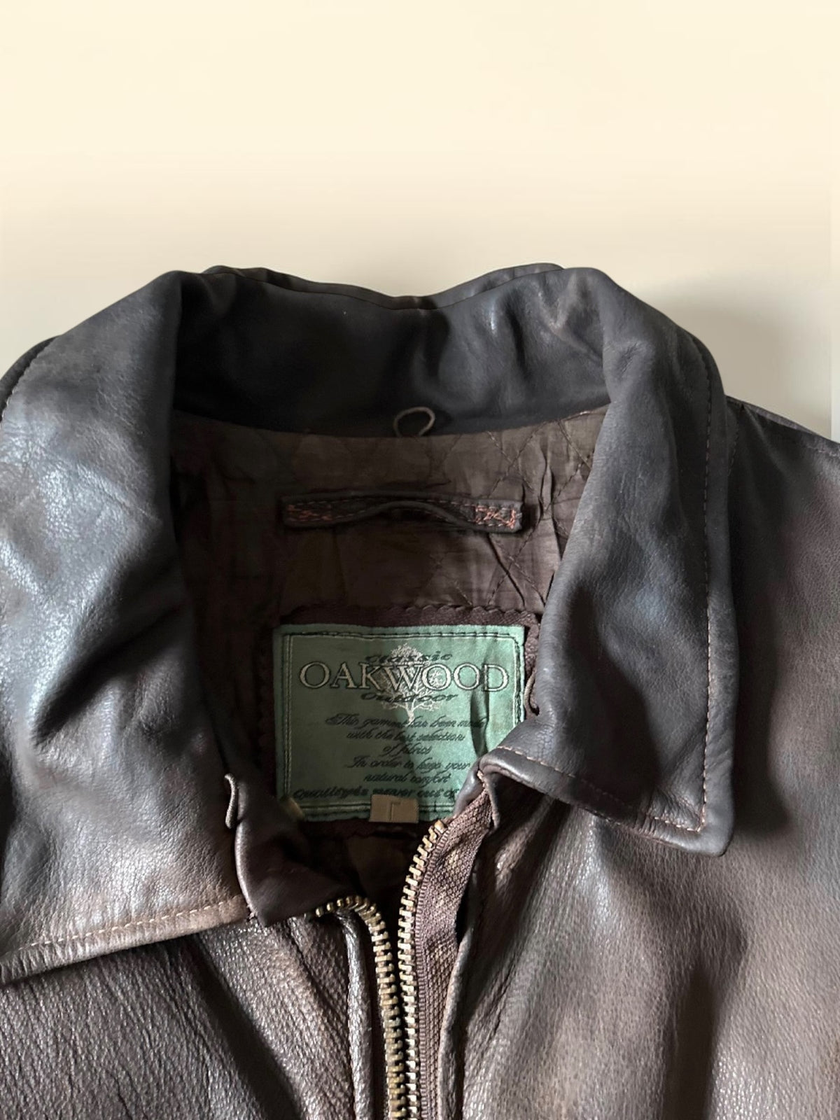 Oakwood Vintage Brown Leather Jacket - L