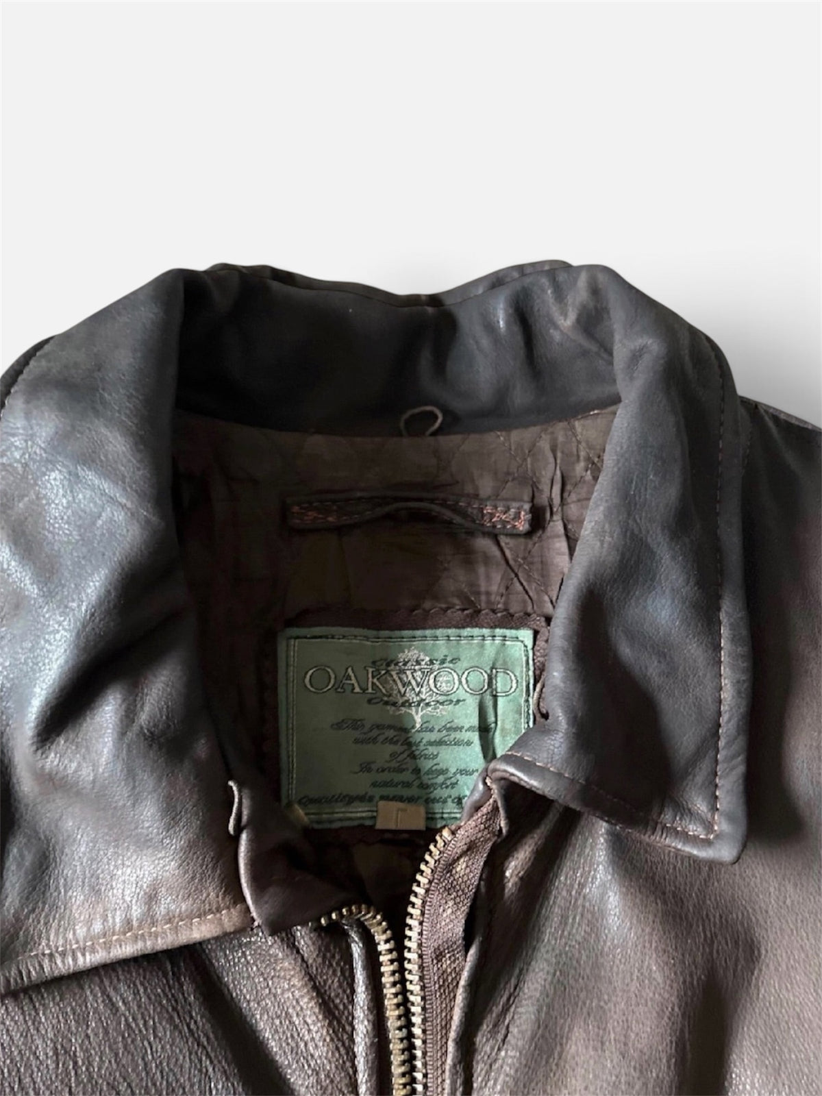 Oakwood Vintage Brown Leather Jacket - L