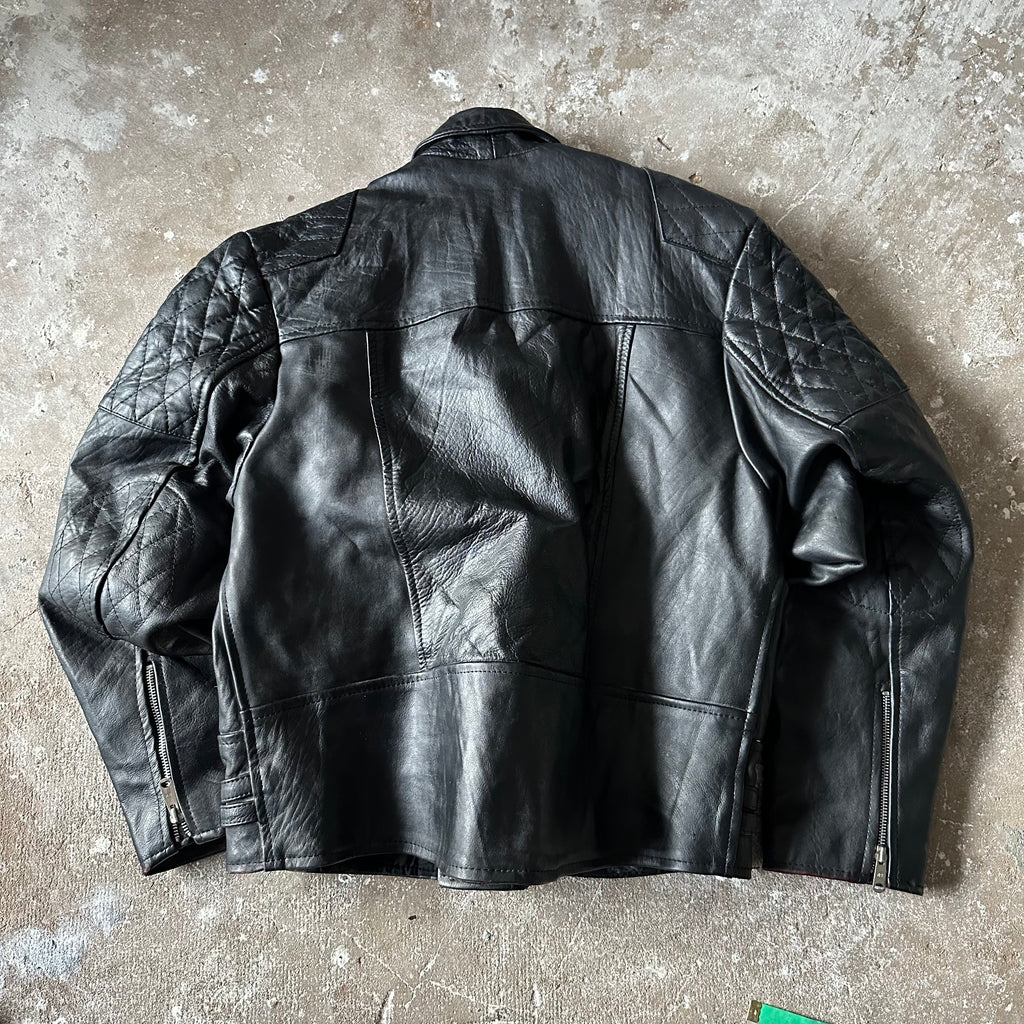 Biker Leather Jacket - XL