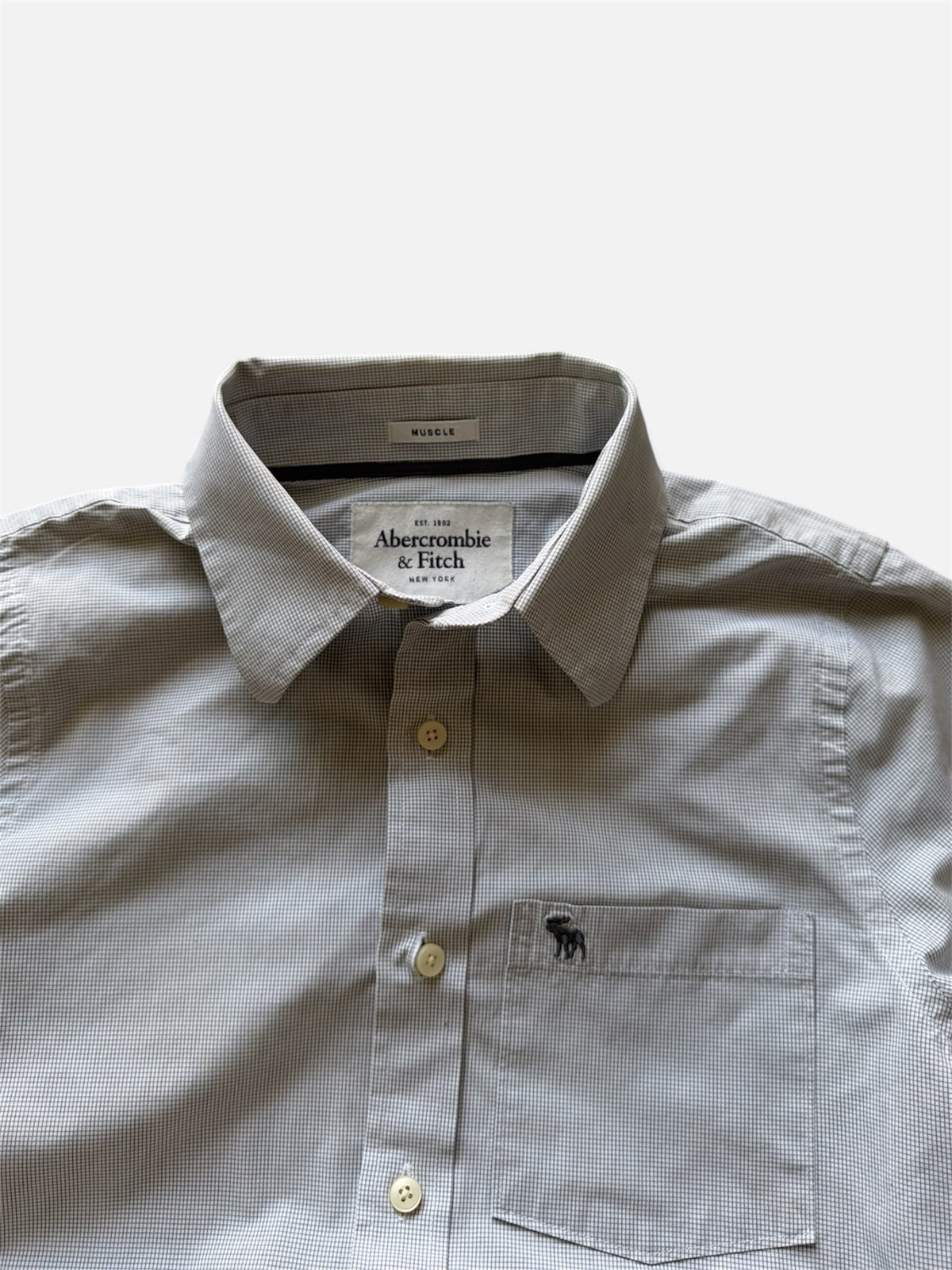 Abercrombie & Fitch grey checkered shirt- S