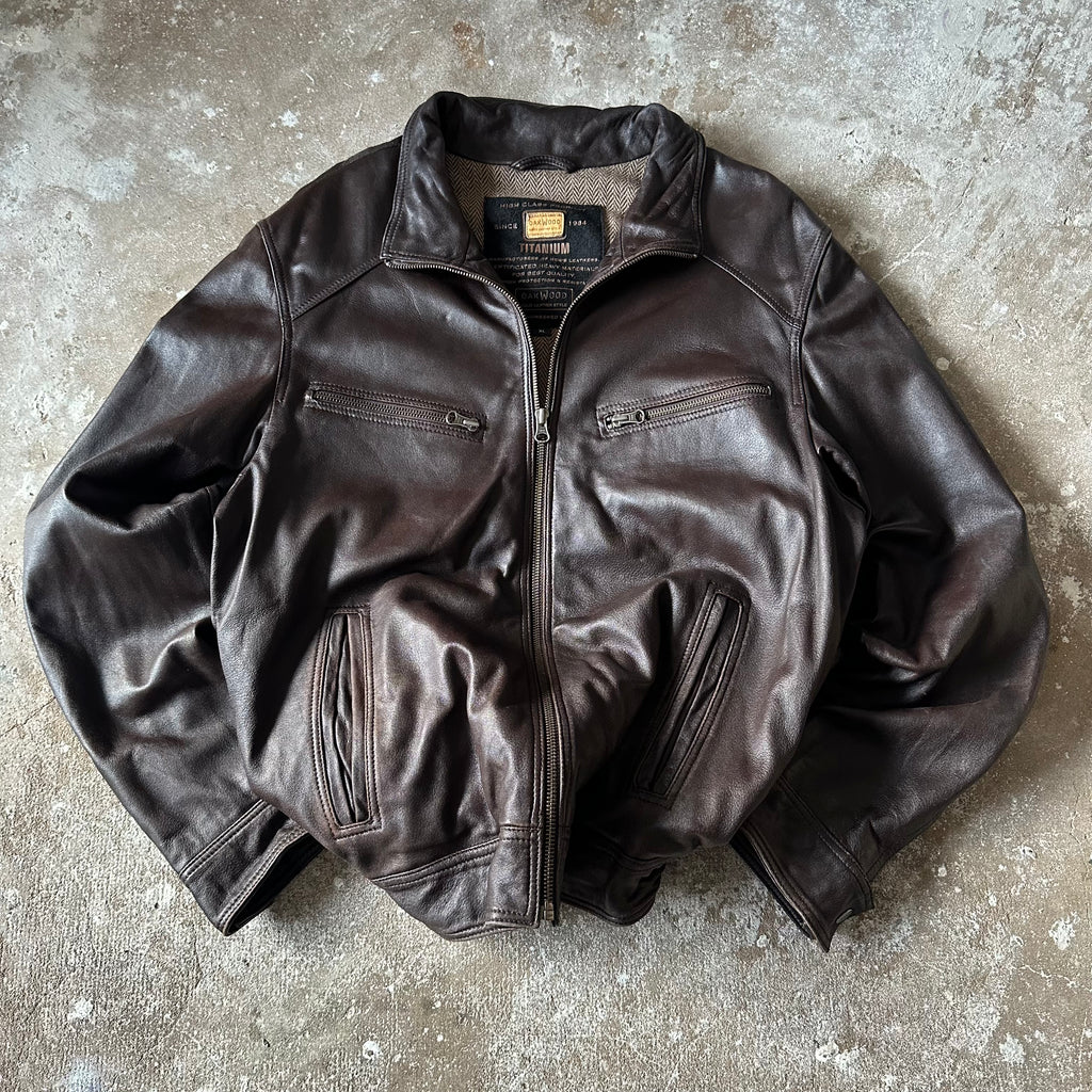 Oakwood Brown Leather Jacket - XL