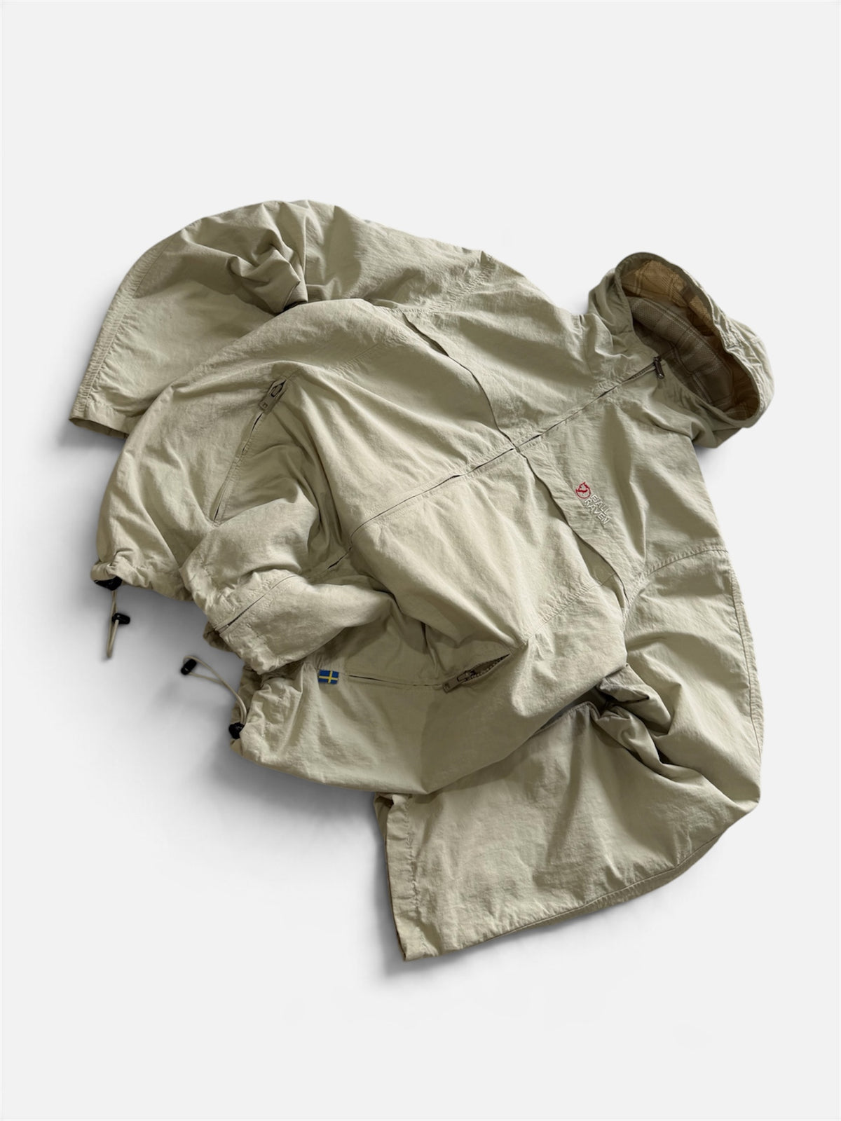 Vintage Fjällräven Hooded Jacket Beige Gorpcore- S