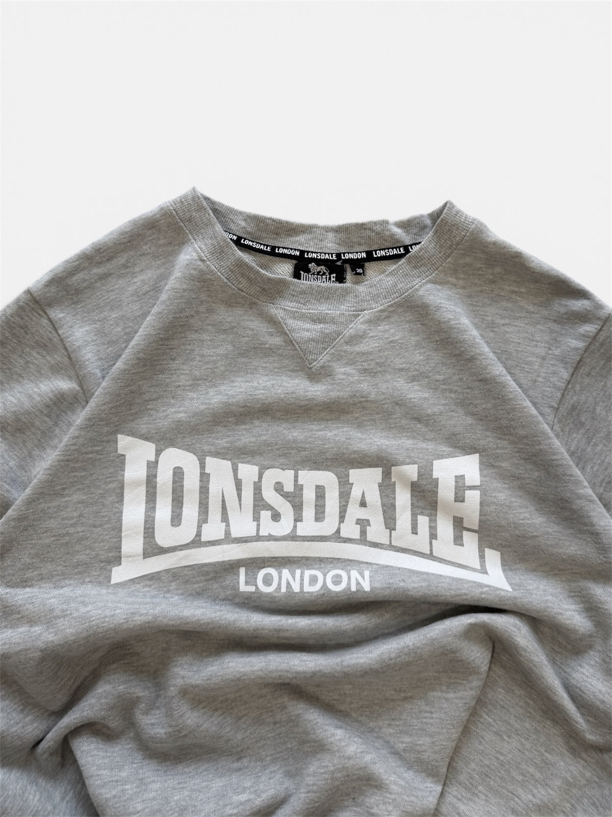 Lonsdale London Sweatshirt Grey Crewneck Big Logo Oversized- XL