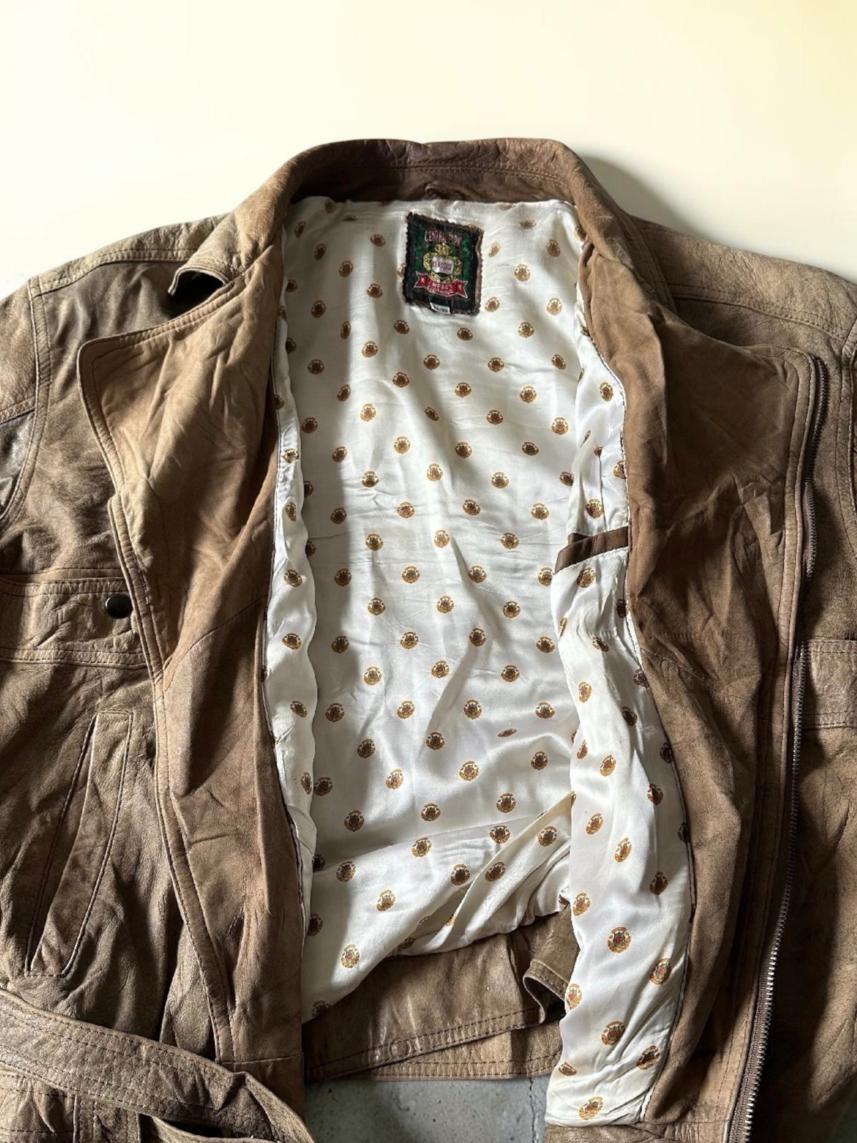 Vintage Bomber Leather Jacket - L