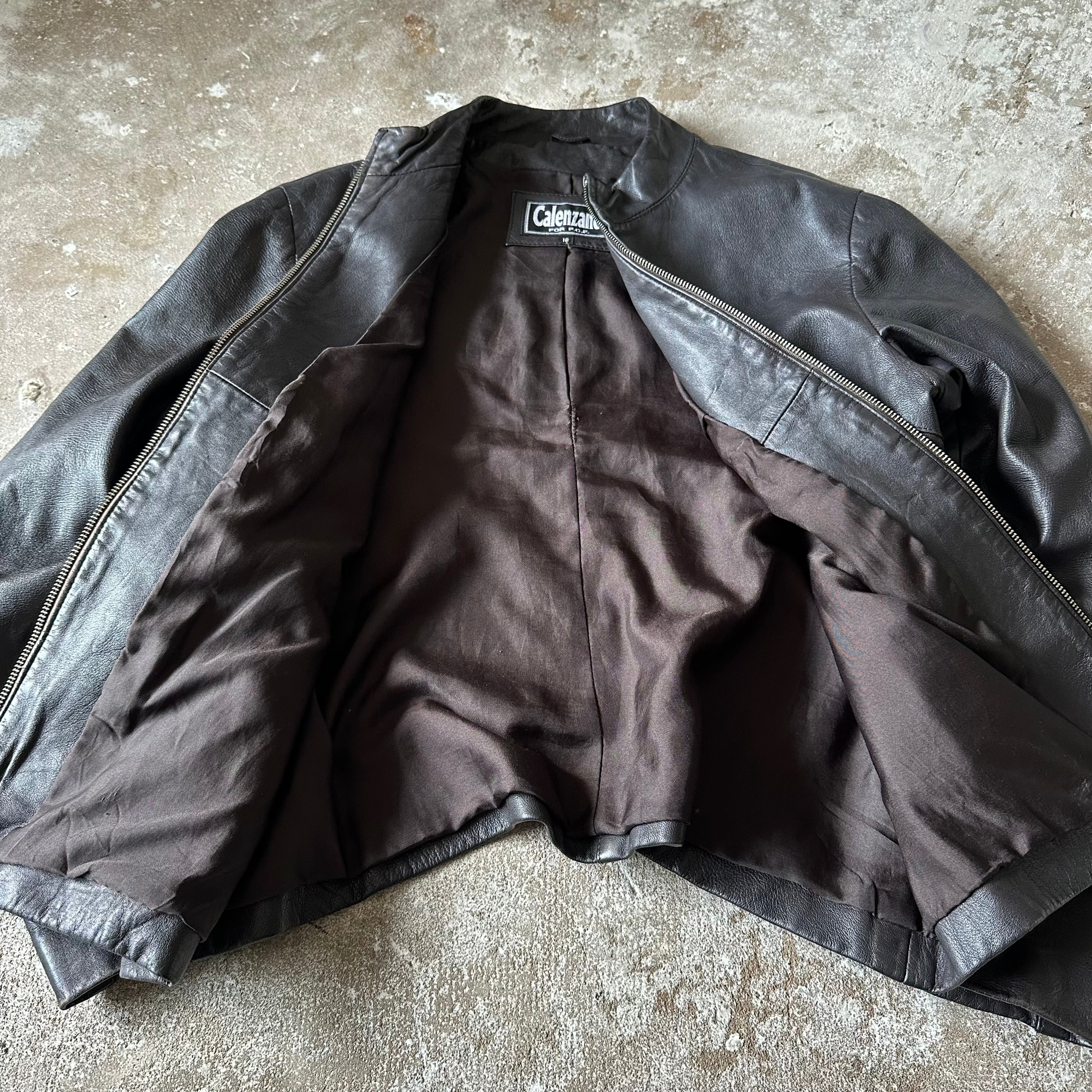 Brown Leather Jacket - M