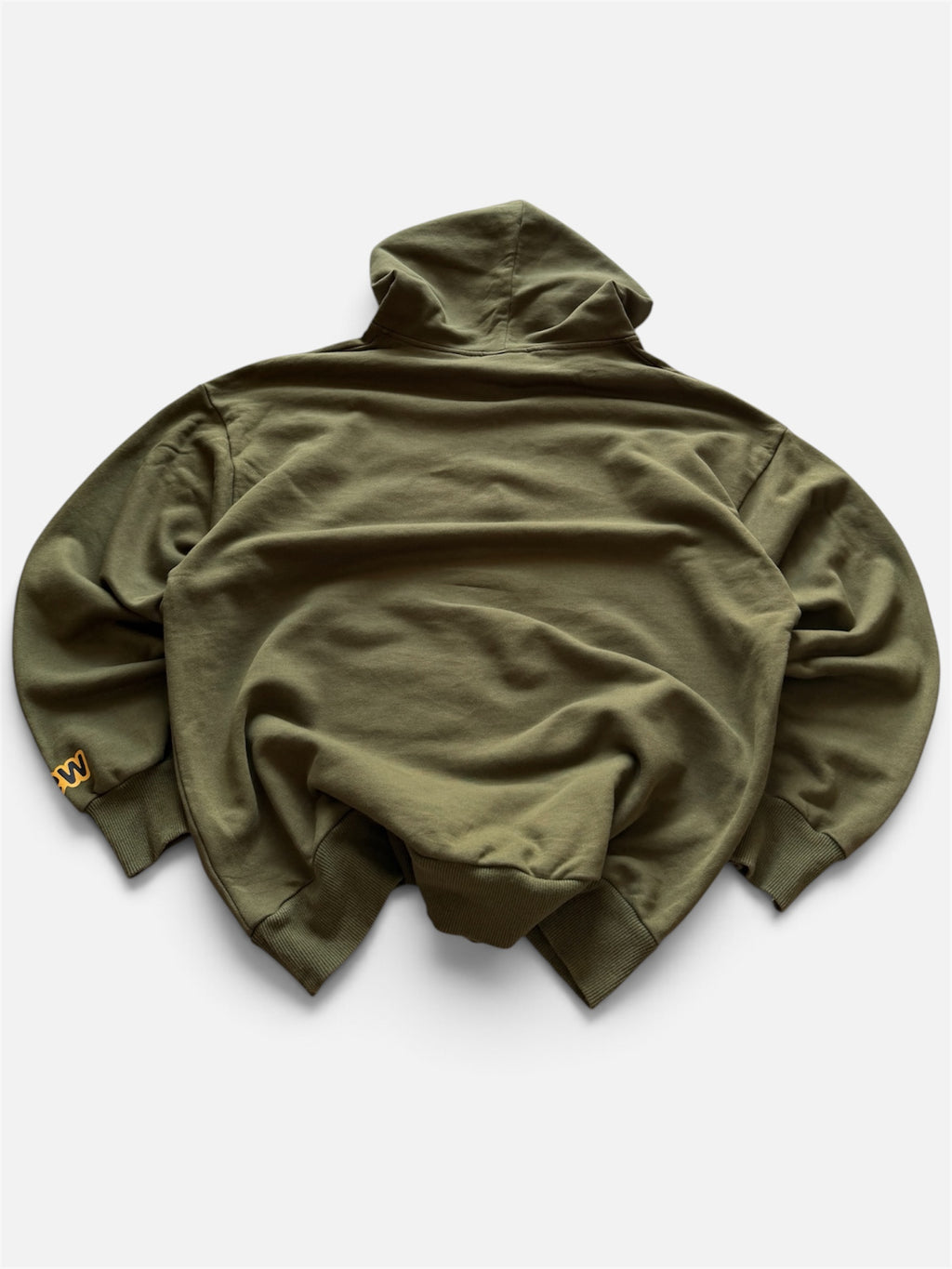 Drew House Secret Hoodie Olive Green Yellow Logo Oversized- S