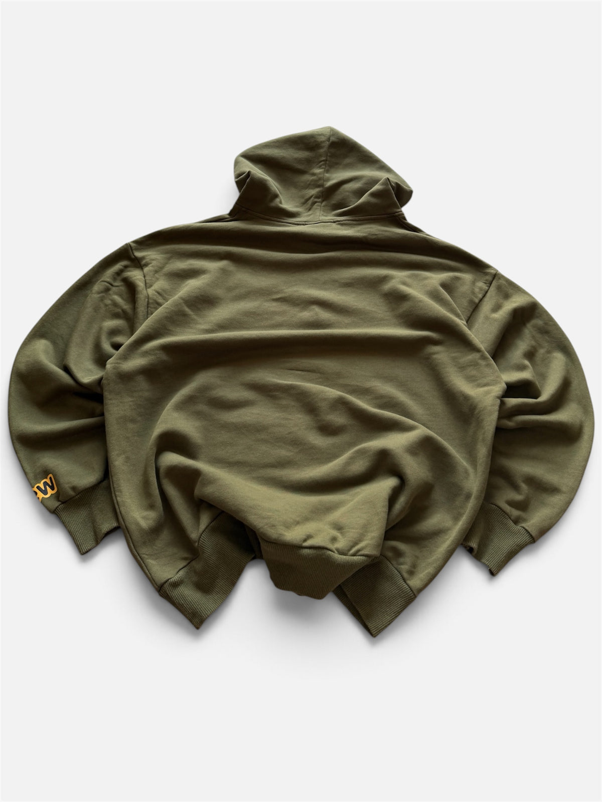 Drew House Secret Hoodie Olive Green Yellow Logo Oversized- S