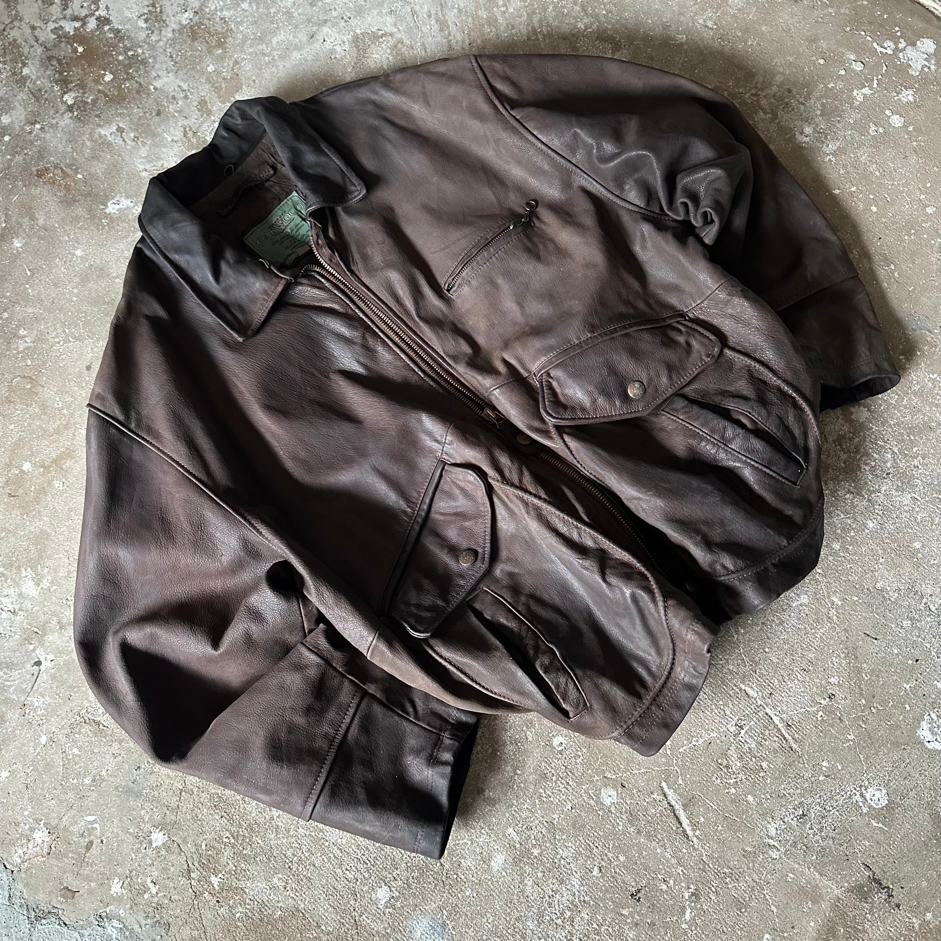 Oakwood Vintage Brown Leather Jacket - L