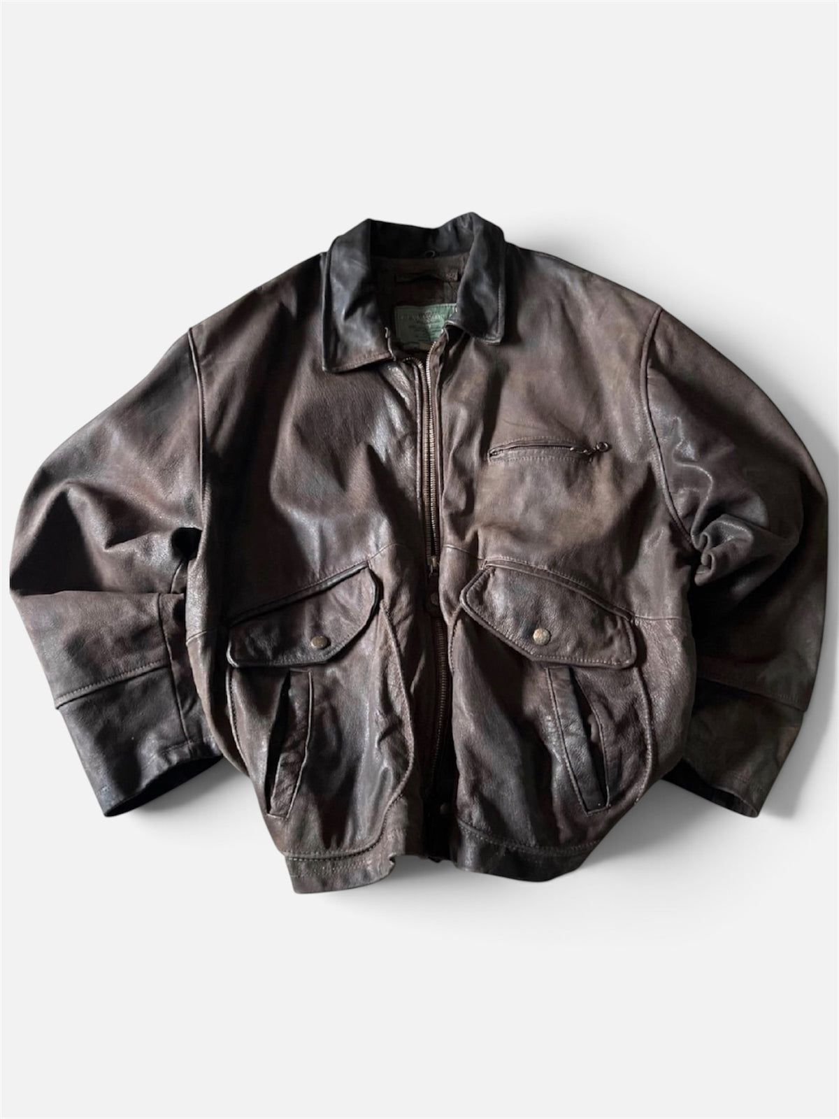 Oakwood Vintage Brown Leather Jacket - L