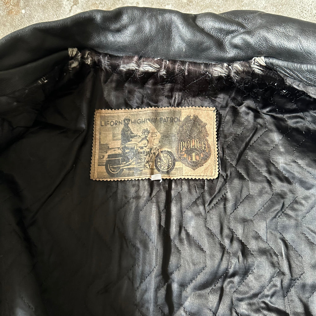Vintage leather biker jacket - L