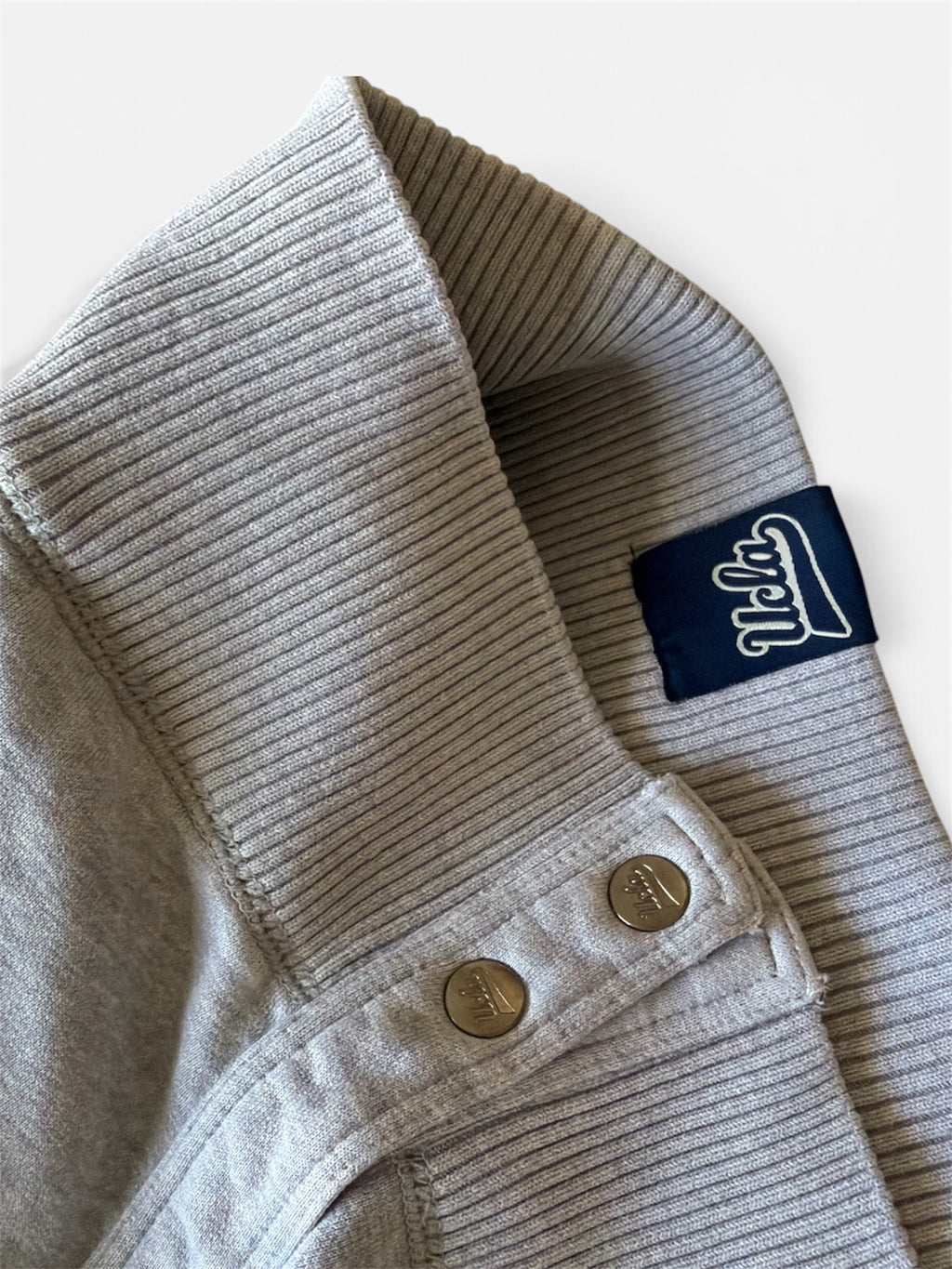 UCLA Heritage Snap-Front Varsity Sweatshirt, Heather Gray- XL