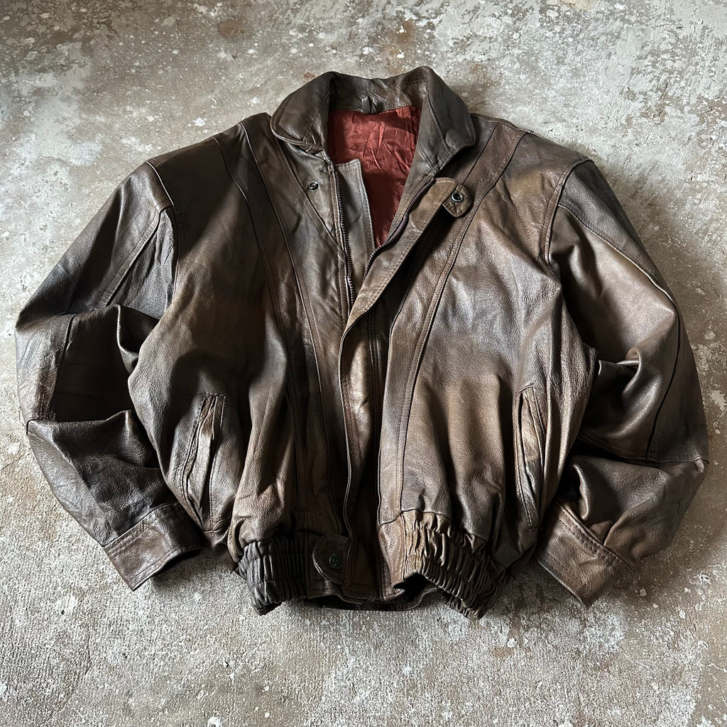 Bomber Leather Jacket - XL