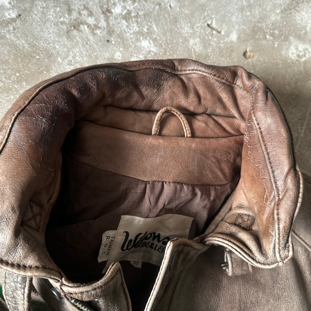 Wilsons vintage brown leather jacket - M