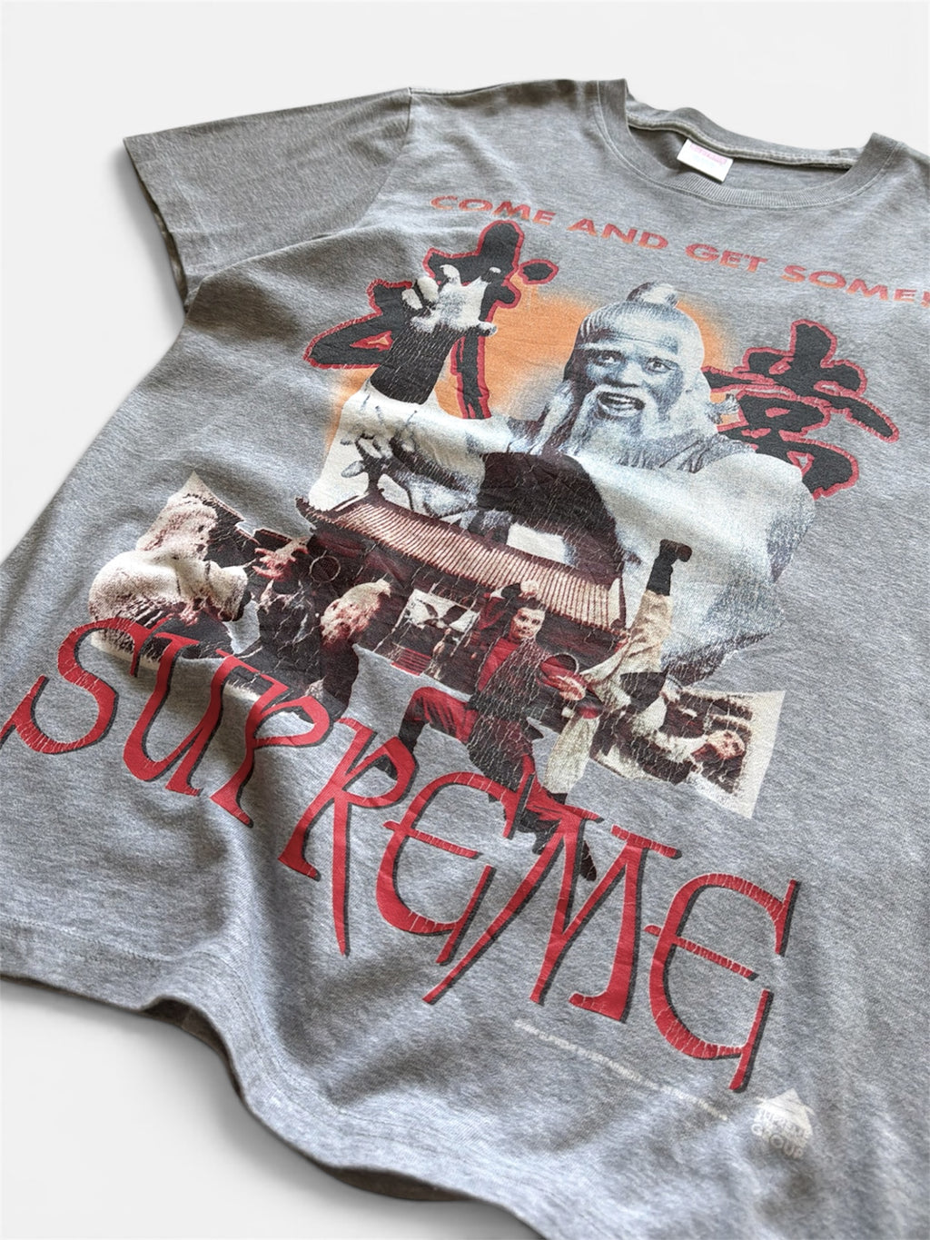 Supreme "Come and Get Some!" Kung-Fu Graphic Tee - Grey - Size L