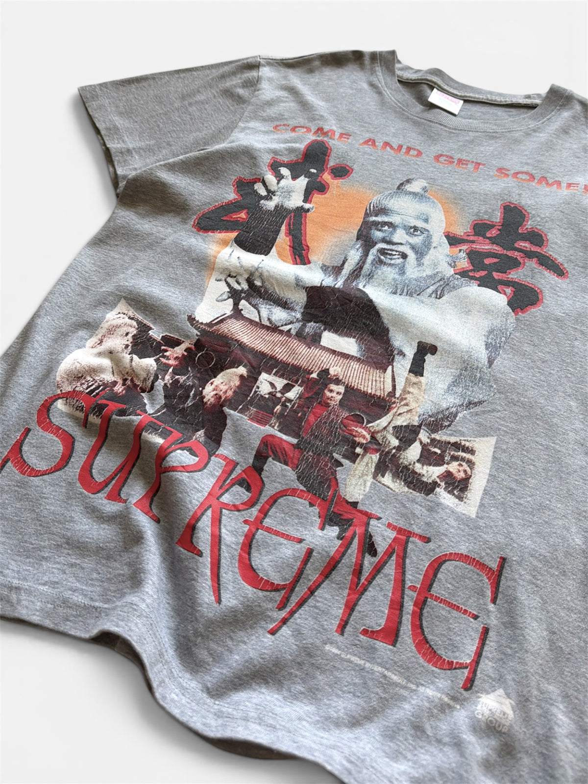 Supreme "Come and Get Some!" Kung-Fu Graphic Tee - Grey - Size L
