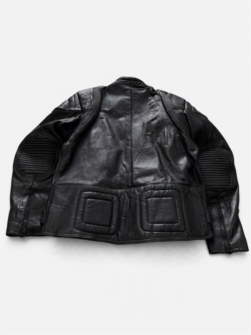 Vintage Padded Leather Motorcycle Jacket- Men’s XL