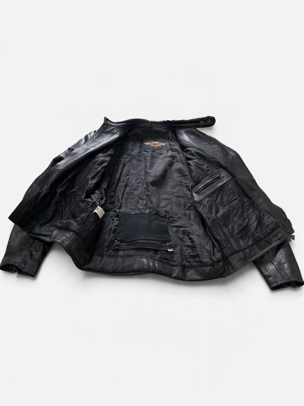 Vintage Padded Leather Motorcycle Jacket- Men’s XL