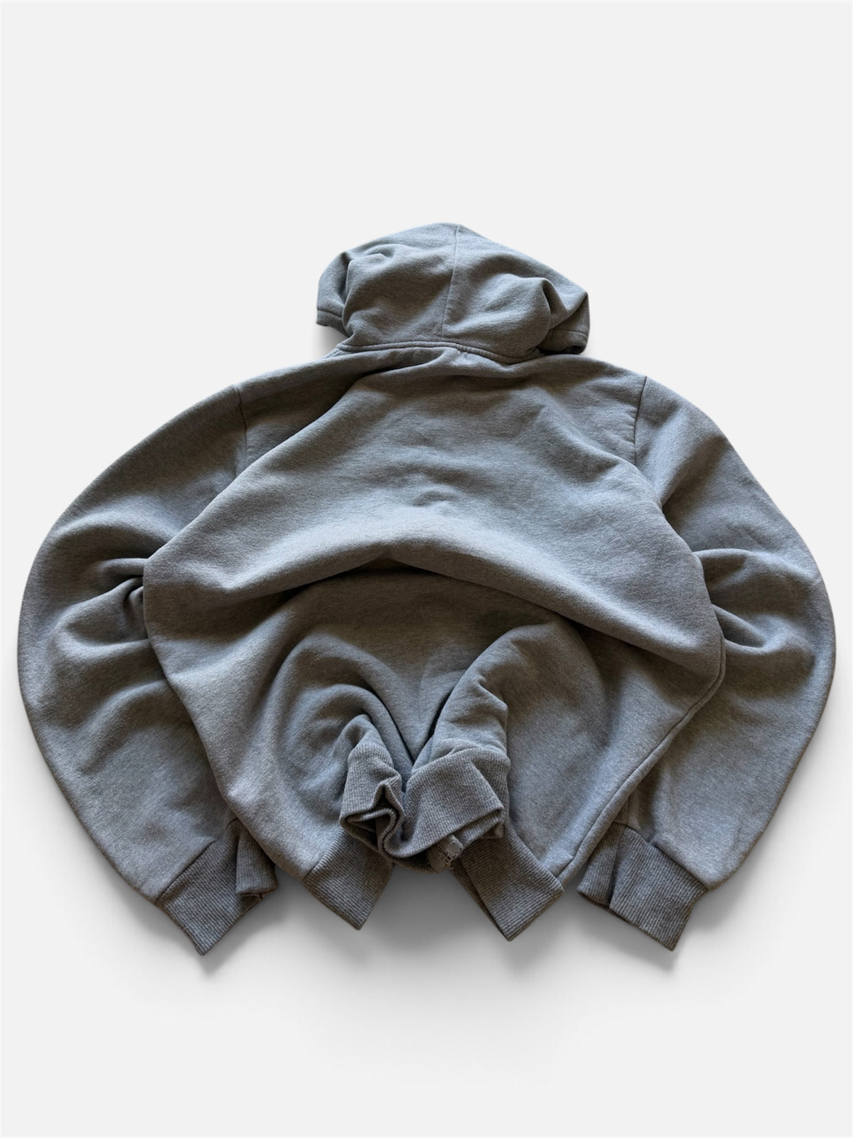 DC Zip-Up Hoodie, Heather Gray, Plaid Flannel-Lined Hood- M