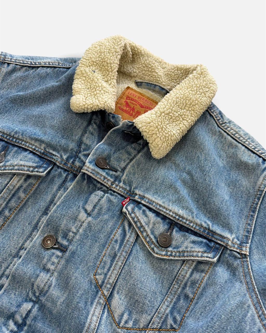 Levi's Sherpa-Lined Denim Trucker Jacket- Men's XL