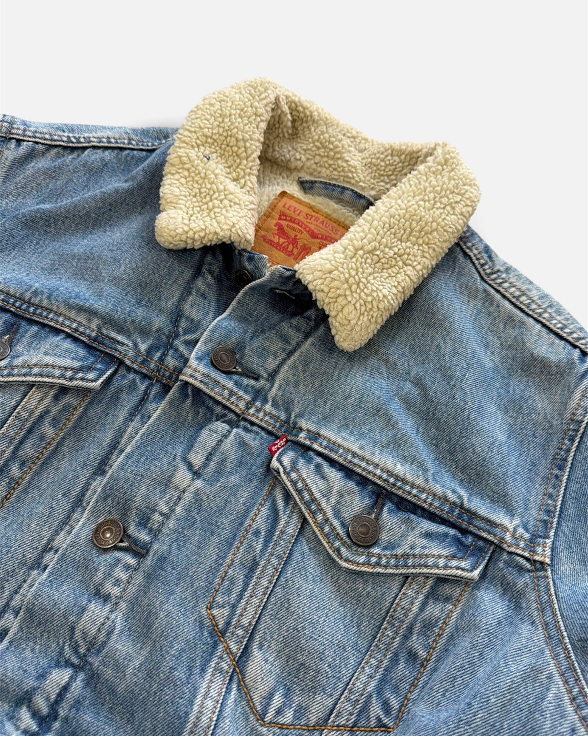 Levi's Sherpa-Lined Denim Trucker Jacket- Men's XL
