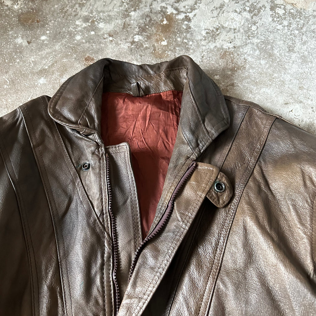Bomber Leather Jacket - XL