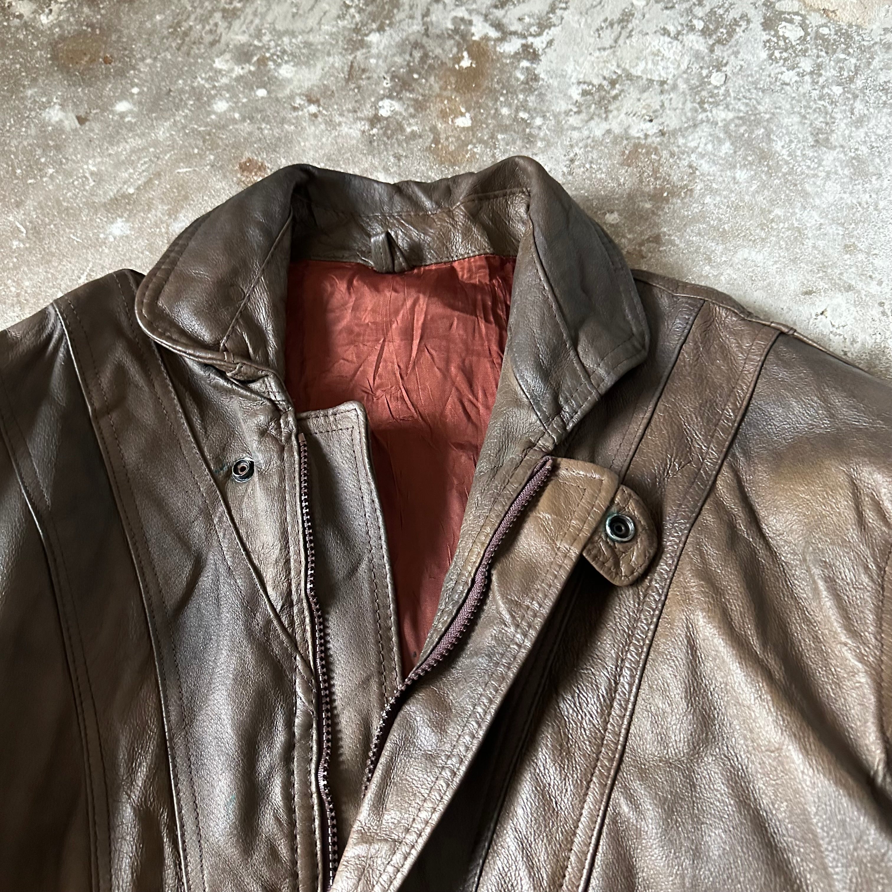 Bomber Leather Jacket - XL