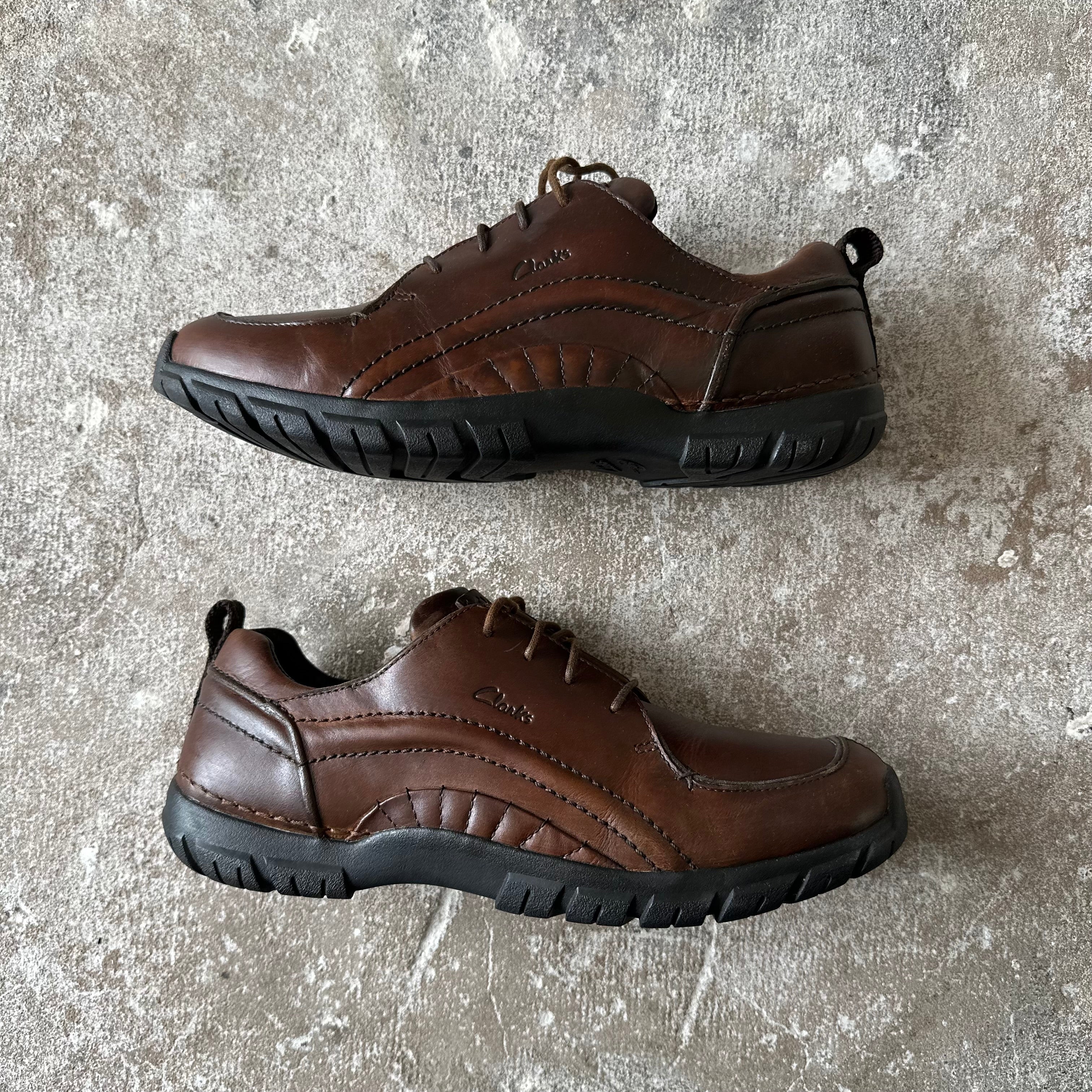 Clarks Brown Leather Shoes - 44.5