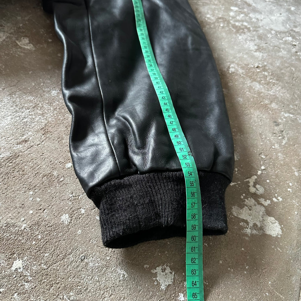 Aviatrix Black Leather Jacket - 2XL