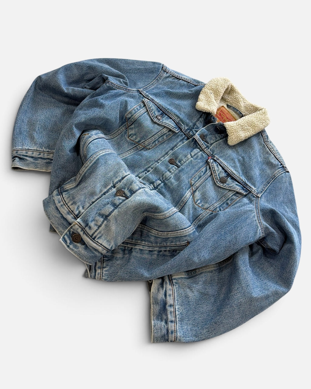 Levi's Sherpa-Lined Denim Trucker Jacket- Men's XL