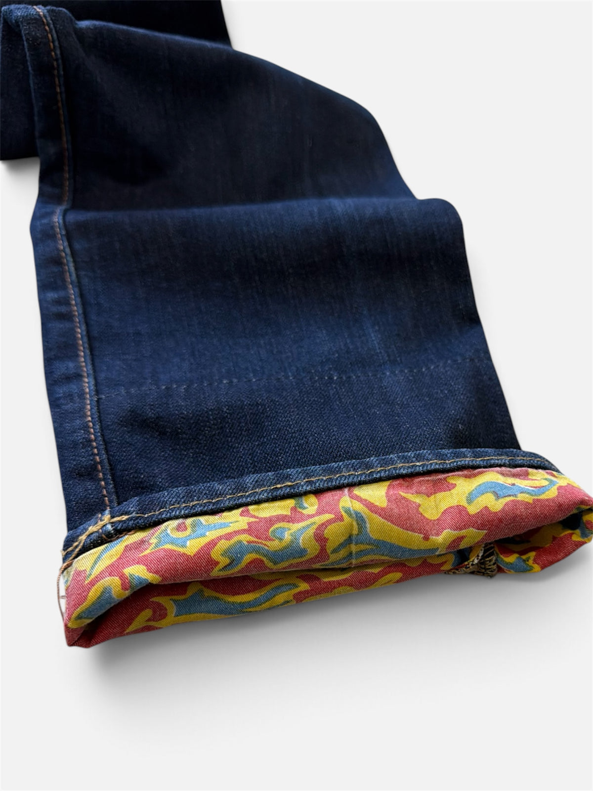 Evisu Lot 2000 No.3 Jeans Dark Indigo Camo Lining- W33