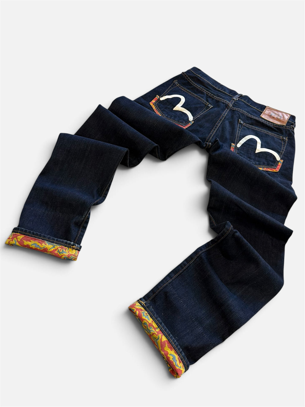 Evisu Lot 2000 No.3 Jeans Dark Indigo Camo Lining- W33