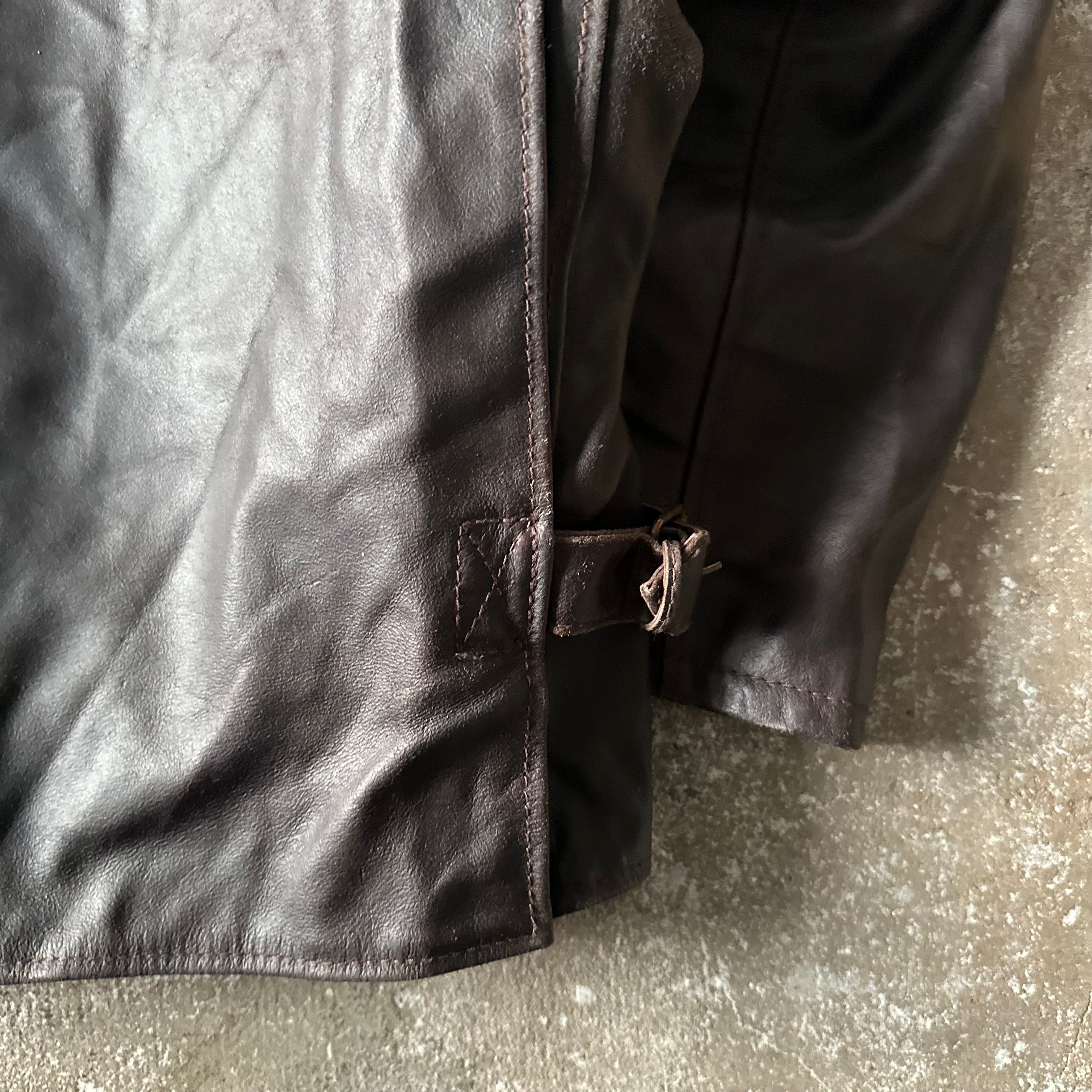 Brown Suede Leather Bomber Jacket - XL