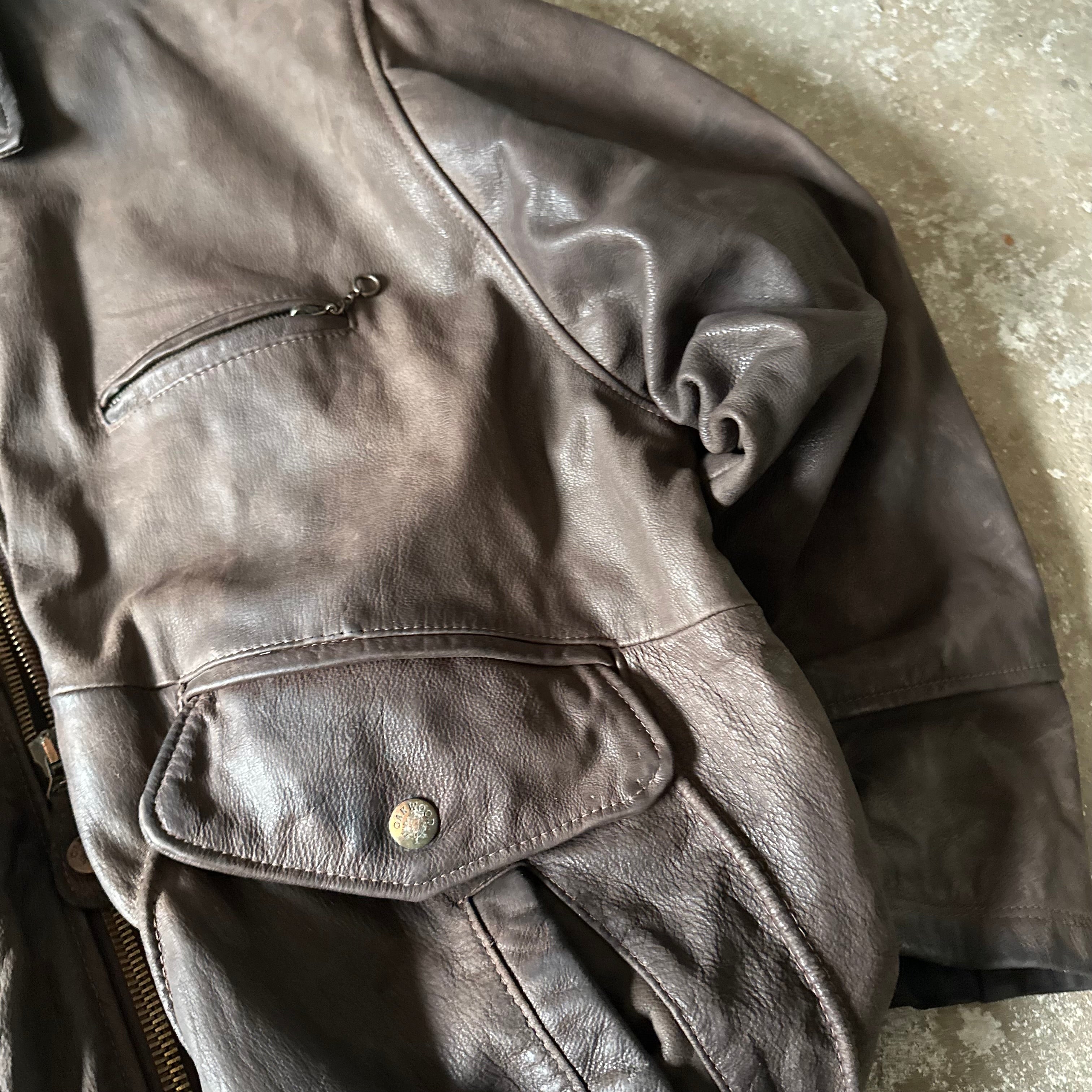 Oakwood Vintage Brown Leather Jacket - L