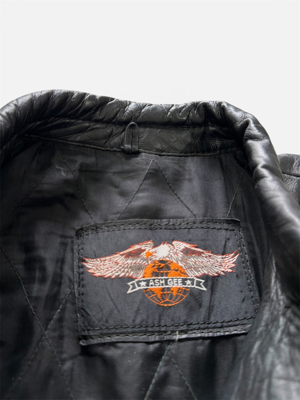Vintage Padded Leather Motorcycle Jacket- Men’s XL