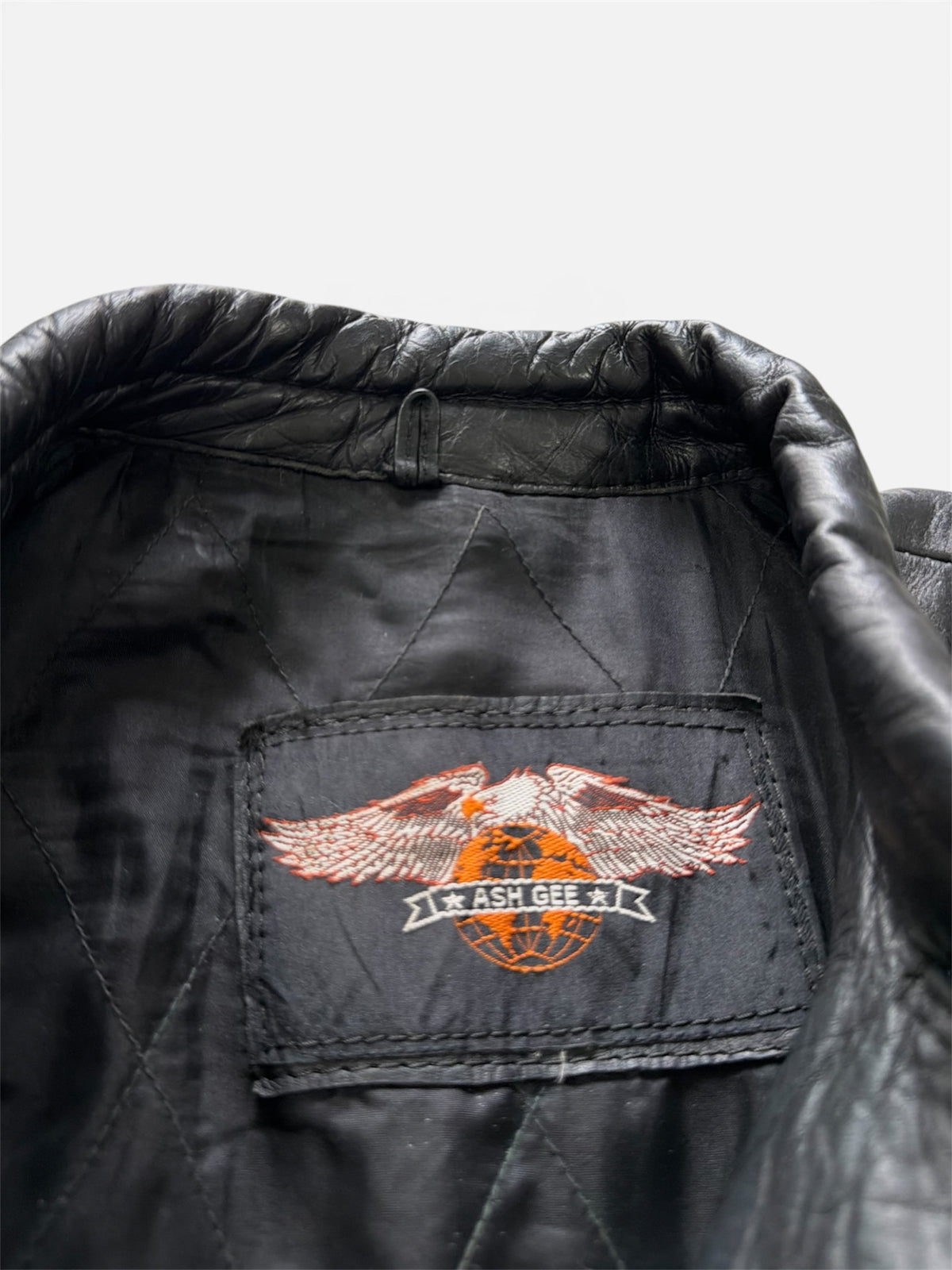 Vintage Padded Leather Motorcycle Jacket- Men’s XL