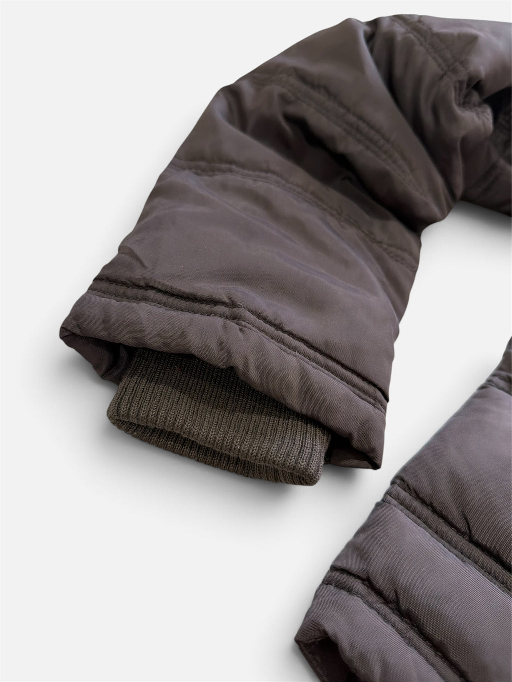 Brown Puffer Jacket with Toggle Clasps, Women's M