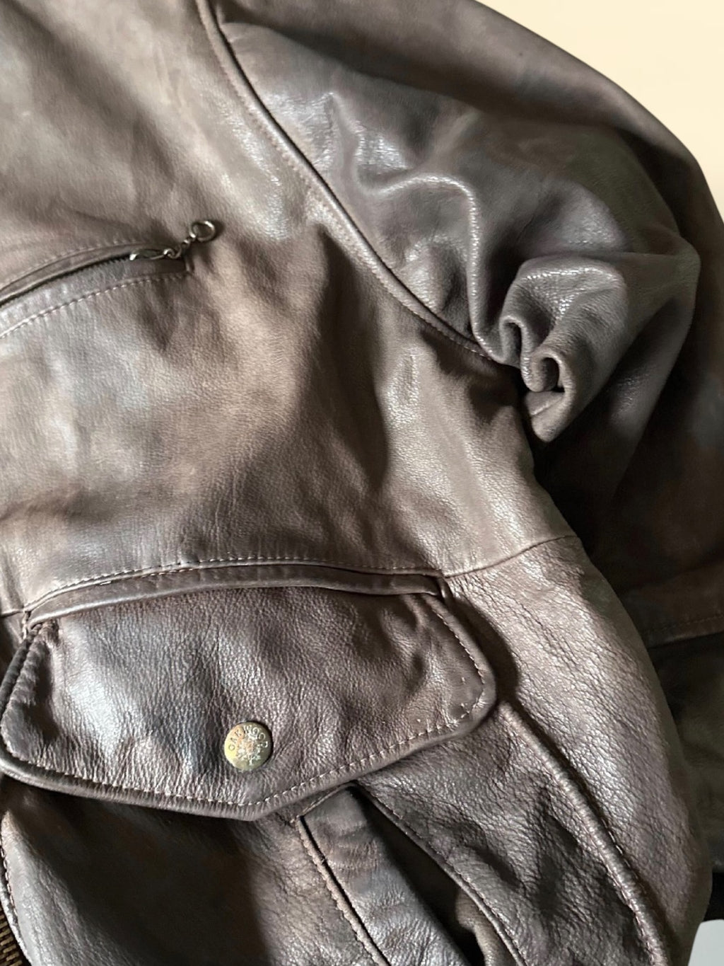 Oakwood Vintage Brown Leather Jacket - L