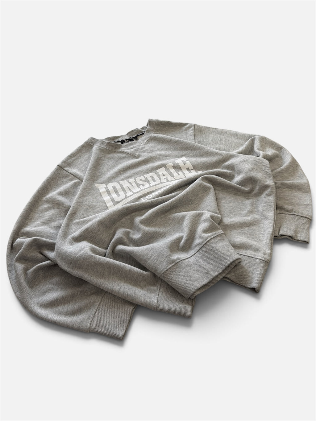 Lonsdale London Sweatshirt Grey Crewneck Big Logo Oversized- XL