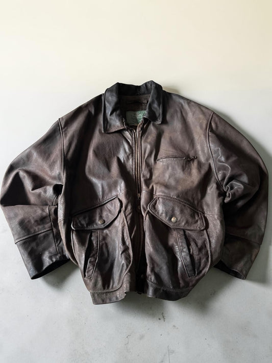 Oakwood Vintage Brown Leather Jacket - L