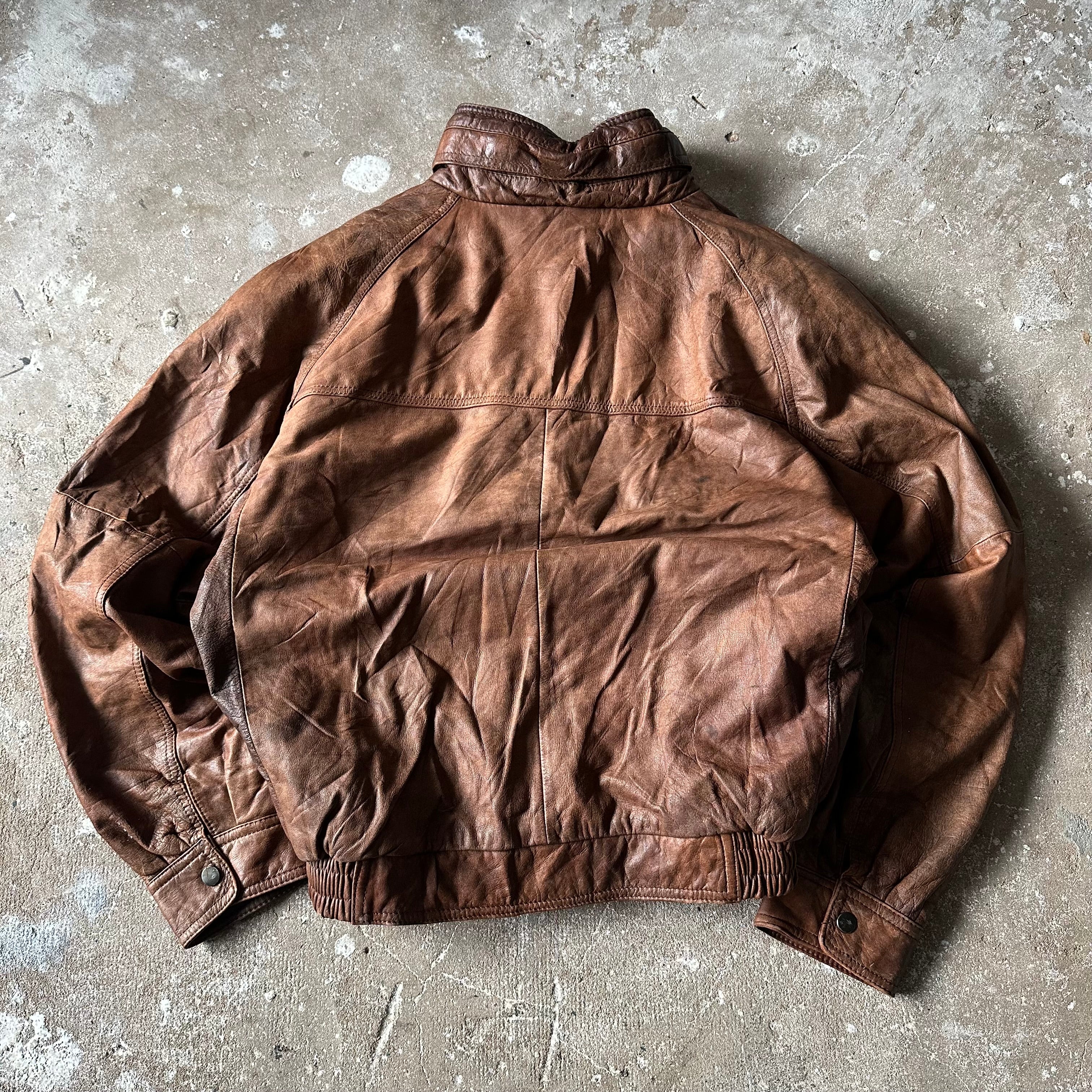 Hunting Boxy Brown Leather Jacket - L