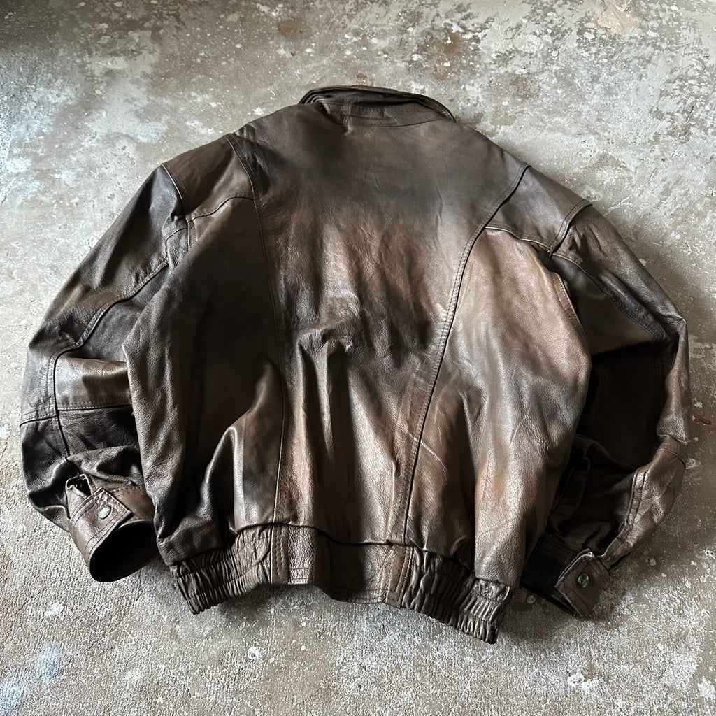 Bomber Leather Jacket - XL