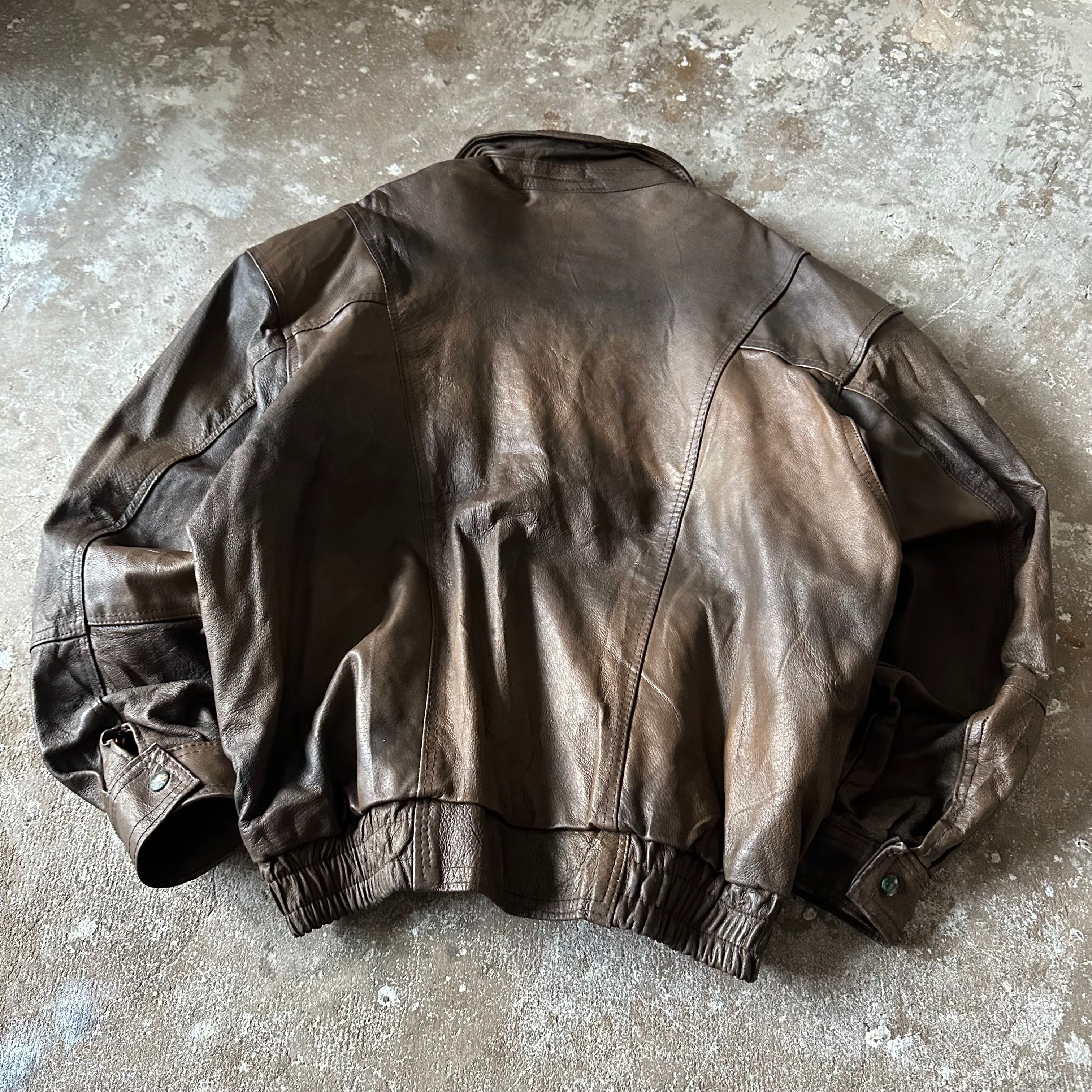 Bomber Leather Jacket - XL