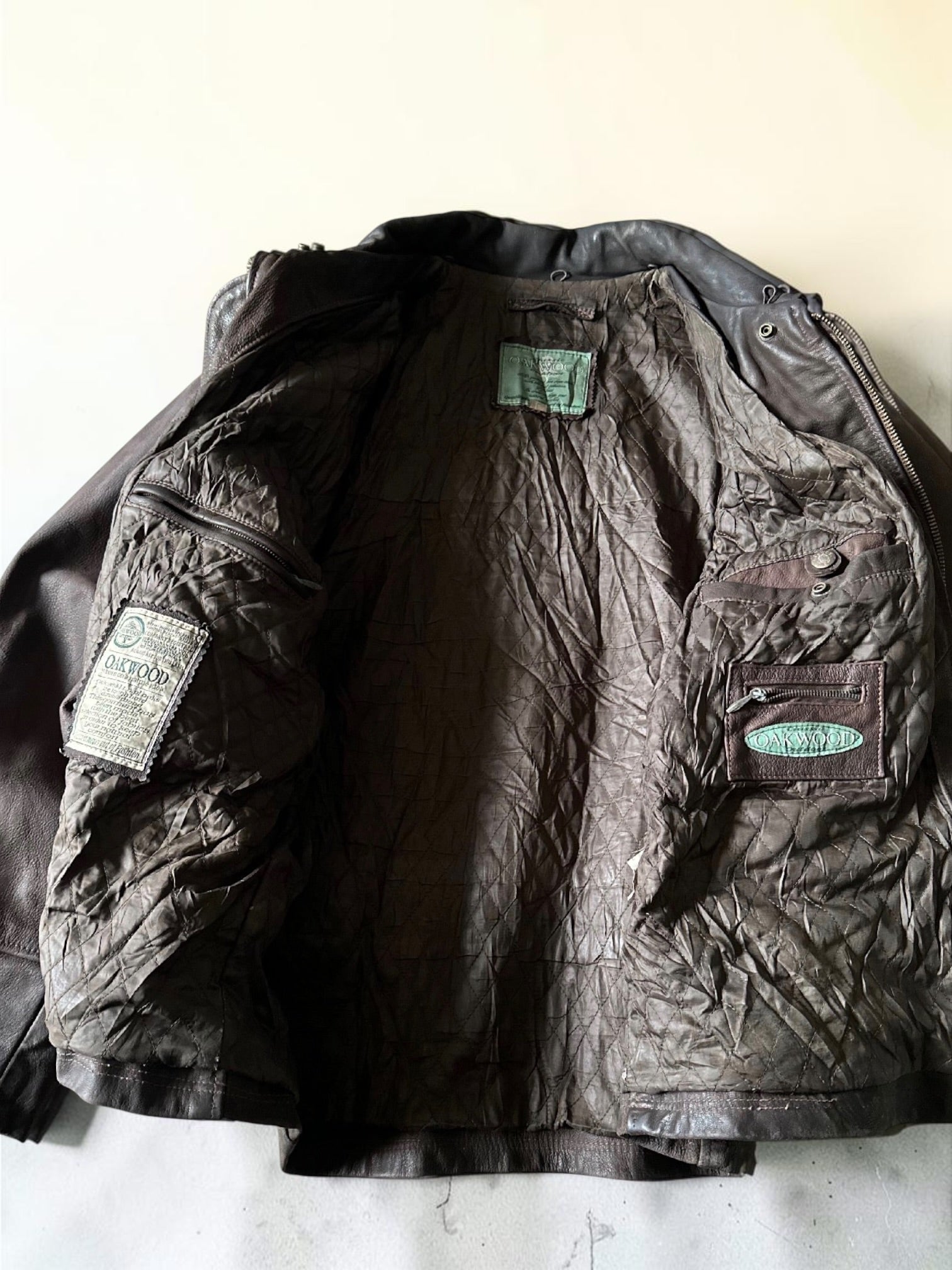 Oakwood Vintage Brown Leather Jacket - L