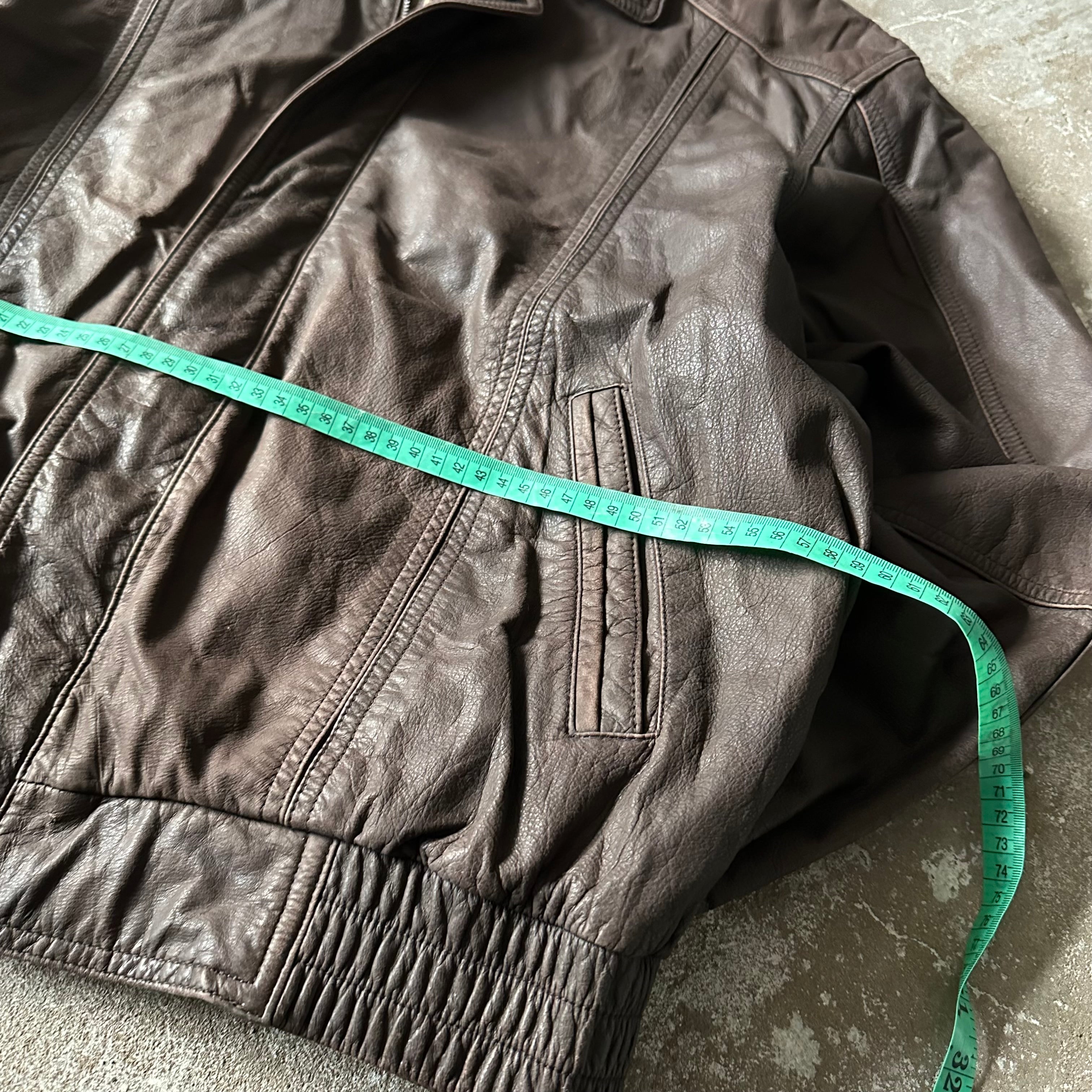 Vintage Italo Brown Leather Jacket - XL